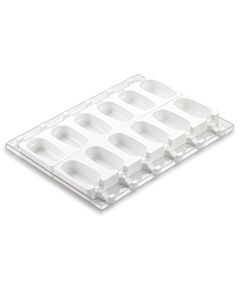 Silikomart SteccoFlex ijsvorm 12 ijsjes 9 x 5 cm silicone wit