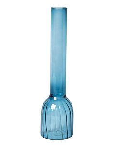 Broste Copenhagen Agnetha vaas ø 7,5 cm h 30 cm glas blauw