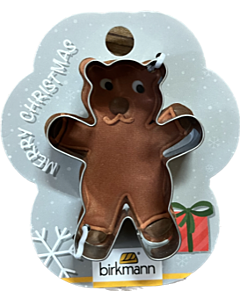 Birkmann Kerst Teddybeer uitsteekvorm 5,2 cm rvs
