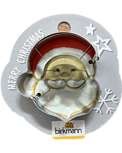 Birkmann Kerst Gezicht Kerstman uitsteekvorm 6,5 cm rvs