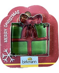 Birkmann Kerst Cadeau met strik uitsteekvorm 6 cm rvs