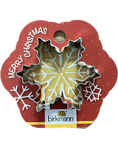 Birkmann Kerst Sneeuwvlok uitsteekvorm 6 cm rvs