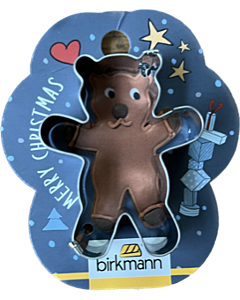 Birkmann Kerst Teddybeer mini-uitsteekvorm 5 cm rvs