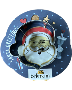 Birkmann Kerst Gezicht Kerstman mini-uitsteekvorm 4,5 cm rvs