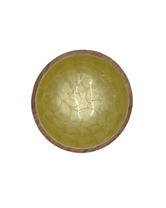By Room schaal rond ø 18 cm mangohout gold pearl