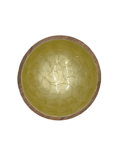 By Room schaal rond ø 25 cm mangohout gold pearl