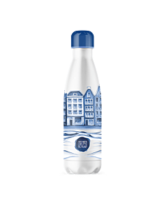 IZY Bottles x Heinen Delfts Blauw drinkfles 500 ml Plateel rvs