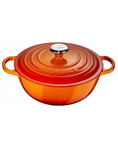 Le Creuset wok-braadpan 7 liter ø 32 cm gietijzer vulcanique