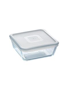 Pyrex Cook & Freeze vierkante schaal met deksel 0,85 liter glas