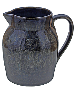 Oldenhof 1821 Hazelnut karaf 1 liter aardewerk spikkelblauw