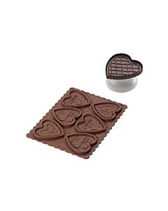 Silikomart Cookie Choc Kit Kerst hart silicone 3-delig