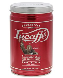 Lucaffé Classic gemalen koffie blik 250 gram