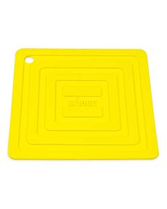 Lodge onderzetter silicone vierkant 15 x 15 cm geel