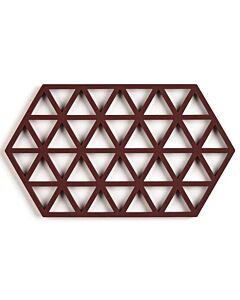 Zone Denmark Triangles onderzetter 24 x 14 cm silicone donkerbruin