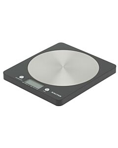 Salter Disc digitale keukenweegschaal 18 x 16 cm rvs zwart