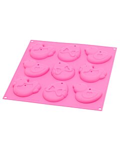 Silikomart bakvorm My Easter Cookies 8,4 cm silicone roze 9 stuks