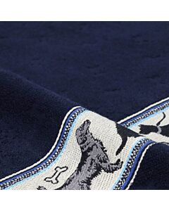 Bunzlau Castle Dogs handdoek 53 x 60 cm katoen donkerblauw