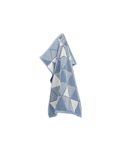 Bunzlau Castle Triangles Grey-Blue handdoek 53 x 60 cm