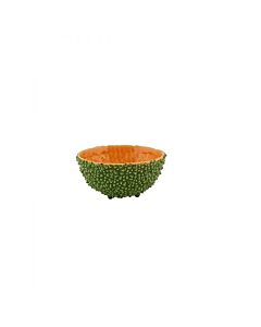 Bordallo Jackfruit kom op pootjes ø 17 cm aardewerk groen