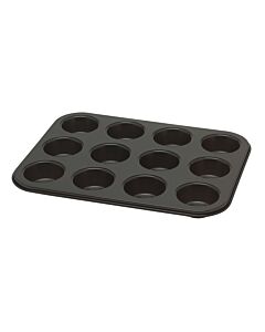 Oldenhof Bakers Select bakblik voor 12 mini muffins ø 4,5 cm zwart