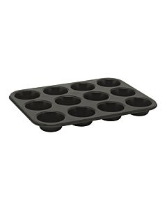Oldenhof Bakers Select bakblik voor 12 muffins ø 7,5 cm zwart
