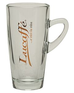 Lucaffé latte macchiato glas met logo ø 7,5 cm glas