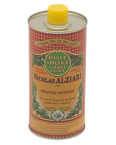 Nicolas Alziari olijfolie Fruitée intense blik 500 ml rood