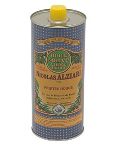 Nicolas Alziari olijfolie Fruitée Douce blik 1 liter blauw