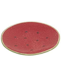 Oldenhof watermeloen bord ø 21,5 cm aardewerk rood