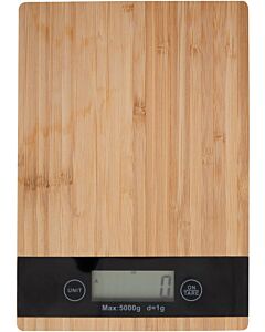 Point-Virgule digitale keukenweegschaal bamboe 5kg
