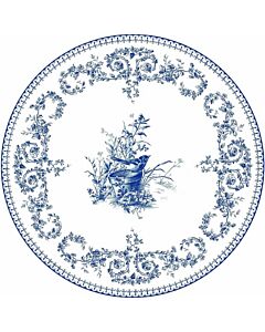 Gien Les Dépareillées-bleu Oiseau dessertbord ø 23,2 cm keramiek blauw