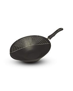 Gastrolux Expert wok voor inductie met half rvs rek ø 36 cm aluminium