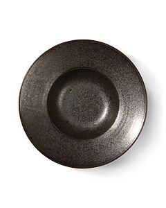 HK Living Kyoto Ceramics ACE6844 pastabord ø 28 cm aardewerk Black 