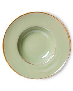 HK Living Chef Ceramics ACE7136 pastabord ø 28,5 cm aardewerk Moss Green 