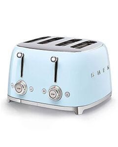 Smeg 50's style broodrooster 4 sleuven staal pastelblauw