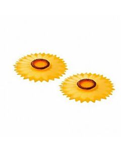 Charles Viancin Sunflower deksel ø 10 cm silicone geel 2 stuks