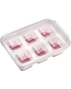 Westmark Cube ijsblokjesvorm met deksel voor 6 ijsblokjes silicone wit 