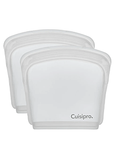 Cuisipro herbruikbare zak 13,3 x 12 cm silicone transparant 2-delig