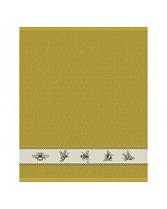 Oldenhof Bees handdoek 50 x 55 cm katoen geel