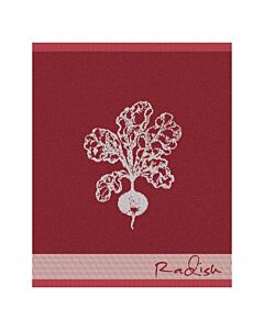 Oldenhof Radish handdoek 50 x 55 cm katoen rood