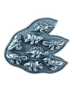 Nordic Ware bakvorm dinosaurus 8,5 cm aluminium 8 stuks