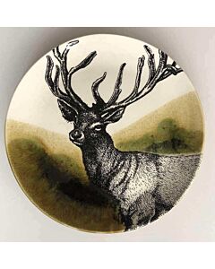 Duro Hunting Deer dessertbord 24 cm aardewerk