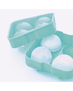 Dotz ijsblokjesvorm rond 4 ijsblokken ø 4,5 cm silicone aquablauw