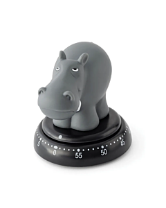 Ek Design keukentimer nijlpaard kunststof grijs