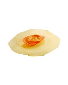 Charles Viancin Rose deksel ø 15 cm silicone geel/oranje