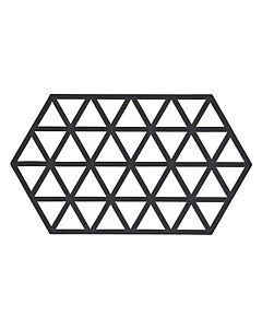Zone Denmark Triangles onderzetter 24 x 14 cm silicone zwart