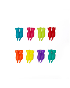 Oldenhof Glas markers regenboog katten 8 stuks silicone