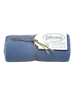 Solwang Design handdoek 32 x 47 cm katoen Rustic Blue