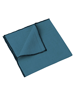 Haomy Letia servet 41 x 41 cm linnen pruisisch blauw