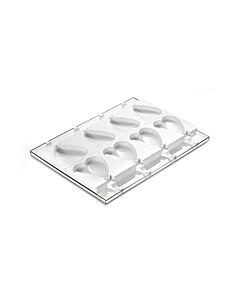 Silikomart Heart-Ic ijsvorm 9,1 x 8,5 cm silicone wit